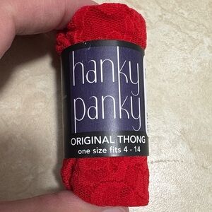 Hanky Panky Vibrant Red Thong